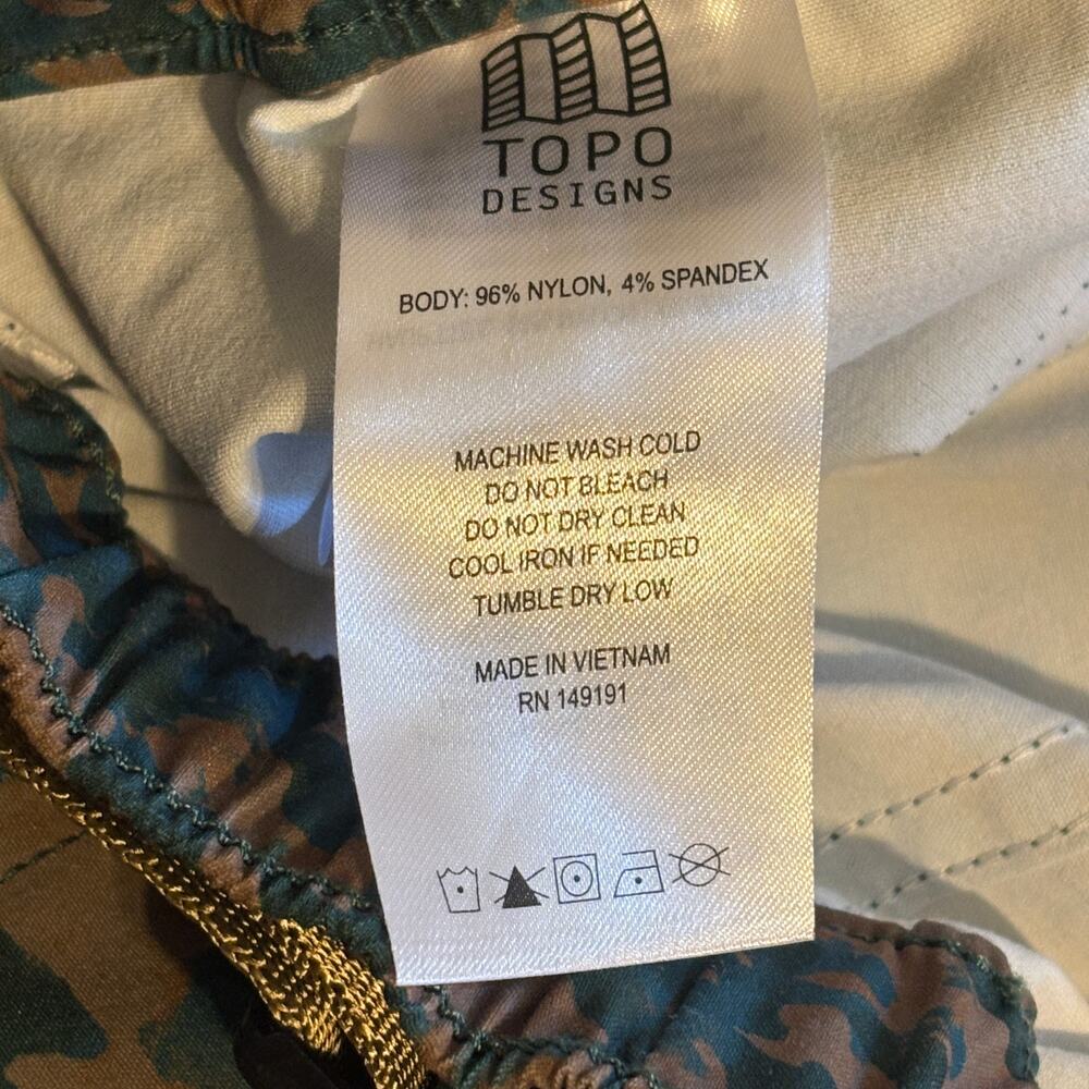 Topo Designs River Shorts Sahara Nebula Camo Belted Men's Large L Active - Picture 6 of 9